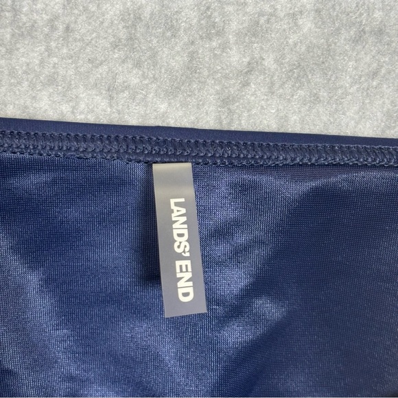 Lands’ End Tummy Control Wrap Underwire Tankini Swim Top-Navy-Women Size 26W - Picture 6 of 9